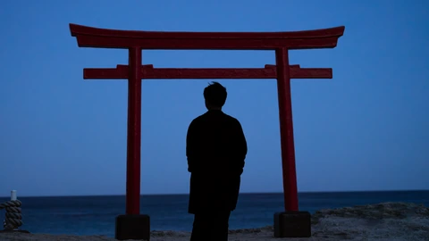海岸边的鸟居